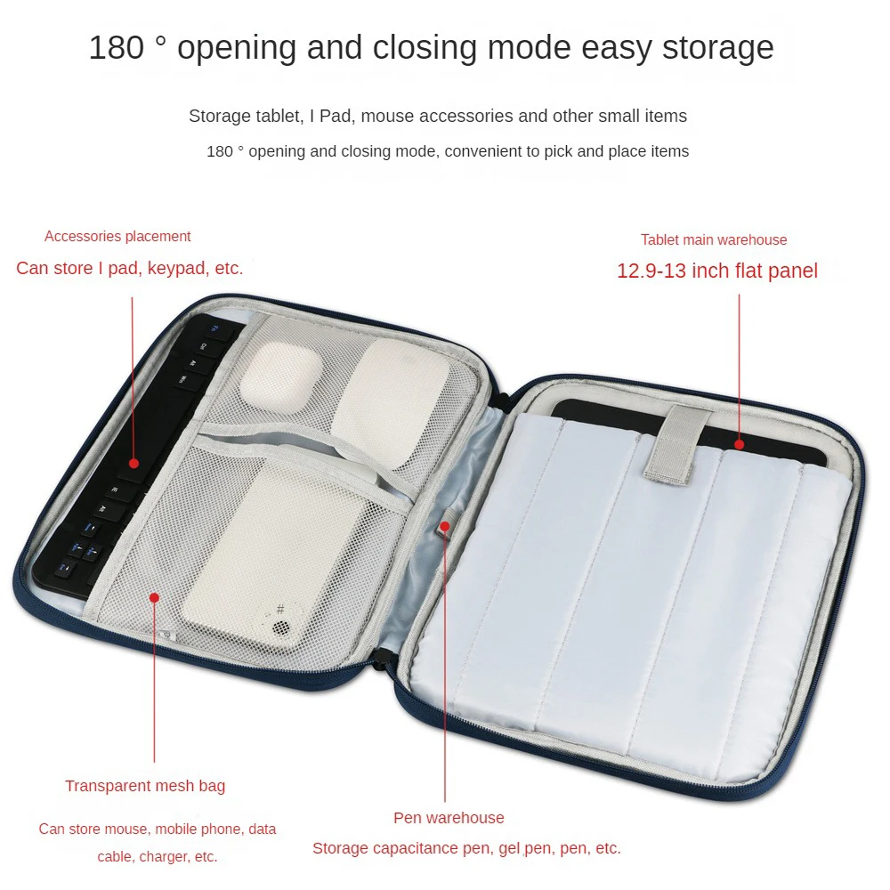 1/2GAB Somas Case for iPad, Samsung 11-13in Piedurkņu Soma Segtu Modes Triecienizturīgs Aizsardzības Maisiņš Multi Kabatām