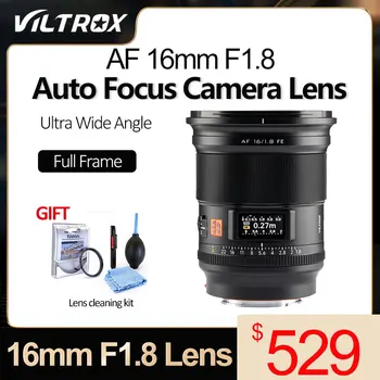 VILTROX Auto Fokusu 16 mm F1.8 Pilna Kadra Objektīvs Lielu Apertūru Ultra Platleņķa Objektīvs Sony E-mount A7C A7M4 Kameras