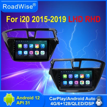Roadwise 2 din Multivides Android Auto Radio Hyundai i20 LHD RHD 2015 2016 2017 2018 2019 Carplay 4G, Wifi, GPS, DVD, 2din DSP BT