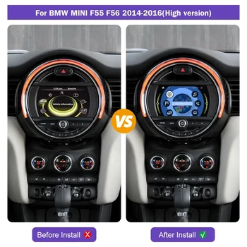 128G Auto Radio Ekrāns, Multimēdiju Atskaņotāju, Auto Monitors BMW Mini Cooper F54/F55/F56 2007. - 2016.gadam Android Auto GPS Navigācijas Carplay