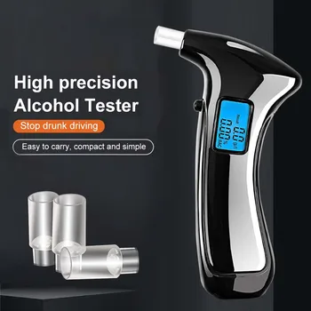 Portatīvo elpas analizatoru ar 5 Iemuti Augstas Precizitātes Alkohola Testeris Keychain, LED Displejs, Izelpas Testu ar Skaņu Akumulatora Jauda
