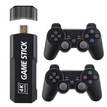 GD10 4K Spēli Stick 3D 128g 2.4 G Bezvadu Dual Rokturi HDMI TV Mājas Spēļu Konsole Būvēt 30000+ Spēles 50+ Emulatori, PSP/PS1