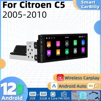 1din Android Auto Multimedia par Citroen C5 2005. - 2010. Gadam 1 Din Radio Stereo Galvas Vienības Carplay Ekrāna Autoradio GPS Navigācija Auto
