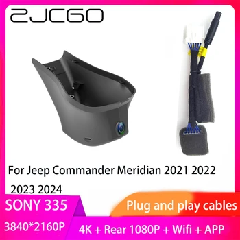 ZJCGO Plug and Play DVR Dash Cam UHD 4K 2160P Video Recorder Jeep Commander Meridian 2021 2022 2023 2024