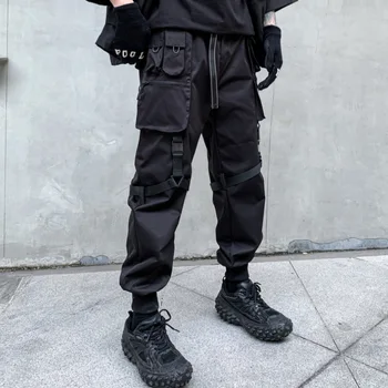Unisex Funkcionālās Multi-Kabatas (Dungriņi) Taktiskā Militārā Jogger Kravas Bikses Vīriešu Apģērbi Harajuku Streetwear Japāņu Stilā