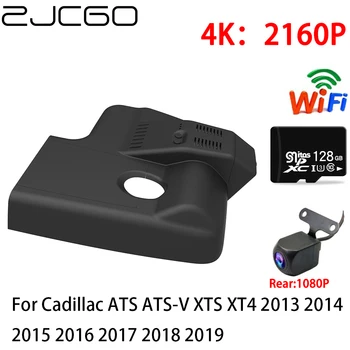 ZJCGO 2K 4K Auto DVR Dash Cam Wifi Sānu Atpakaļskata Kamera 2 Objektīvs, 24 stundu par Cadillac ATS ATS-V XTS XT4 2013 2014 2015 2016 2017 2018 2019