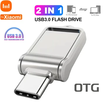 Par Xiaomi 2TB Metāla USB Flash Drive 2IN 1 USB 3.0 Zibatmiņas Disku, Tipa K & Micro USB OTG Pen Drive 512 gb SSD Pendrive U Diska