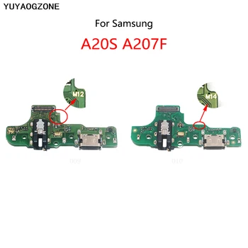 10PCS/Daudz Par Samsung Galaxy A20S A207F USB Uzlādes Dokstacijas Pieslēgvieta Ligzda Jack Plug Maksas Valdes Flex Kabelis