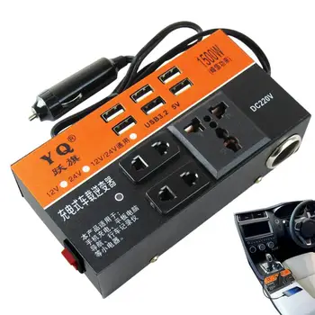 Auto Inverters Auto Izplūdes Adapteris 200W Car Power Inverter DC 12V/24V Uz 220V AC Pārveidotājs 3.2 USB Uzlādes Ostas Auto Lādētāju