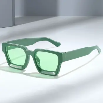 Unisex Retro Vīrieši Sievietes UV400 Zaļās Saules Brilles Mazs Kvadrāts, Saulesbrilles, Briļļu Toņos
