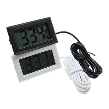 Mini LCD Digitālais Termometrs-50C līdz 110.C Grādu Akvāriju Ledusskapis Ūdens Temperatūras Rādītājs, Sadzīves Termometrs