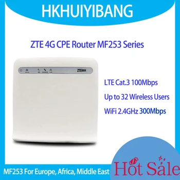 ZTE MF253 4G LTE Gigabit Mājas CPE Bezvadu Maršrutētāju, Vārteju WiFi Modems Ar Sim Kartes Slots, WiFi Ātrums 300Mbps PSTN VOIP DLNA IPv6