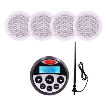 Guzare Jūras Ūdensizturīgs Radio Uztvērēju, Bluetooth, Stereo Audio Auto MP3 Atskaņotājs, 4