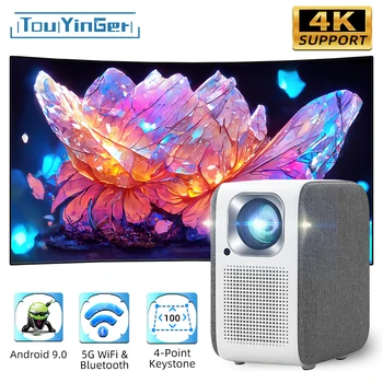 TouYinger H6 Pro Mini Projektoru Gudru Mājas Kinozāles Android Projektoru Filmas 4K Projetor Video Led Gaismas Full HD Viedtālrunis TV
