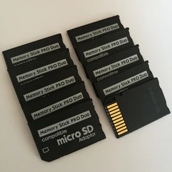 500PCS tf ms Pārveidotājs ātrgaitas PSP Memory Stick Pro Duo Atmiņas MS Kartes Adapteri Compatiable Par 128GB /13M