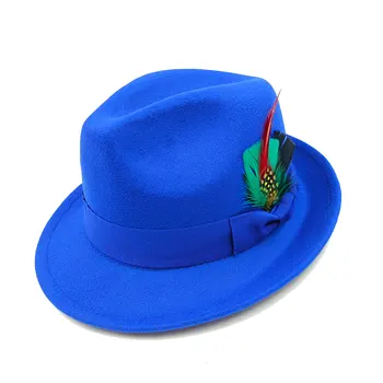 Katliņš cepuri vīriešu fedora cepuri sieviešu un vīriešu red fedora cepuri vīriešu ziemas elastīgs filca cepuru džeza baznīcas cepuri шляпа женская