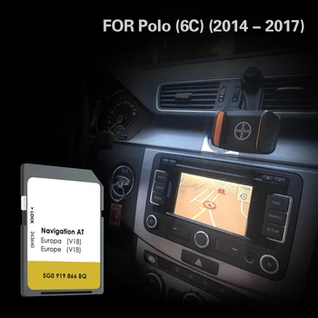 Piemērots VW POLO 6.C PIE V18 Gps Kartes Karte Sat NAV 16GB Naving SD GPS Kartes Eiropā