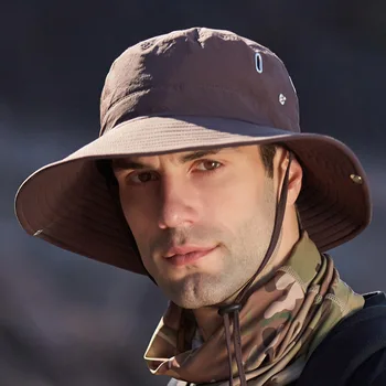 2023 vasaras vīriešu elpojošs saulessargs cepuri āra zvejas cepure, sauļošanās tīrtoņa krāsu zvejnieks cepuri lielām malām tūrisma sieviešu cepure