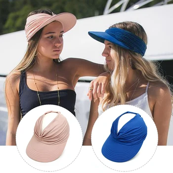 1PC Elastīgu Pieaugušo Cepure Sievietēm, Anti-UV Platām Malām Hat Visor Viegli Veikt Ceļojumu Cepures Modes Beach Vasaras Saules Aizsardzības Cepures