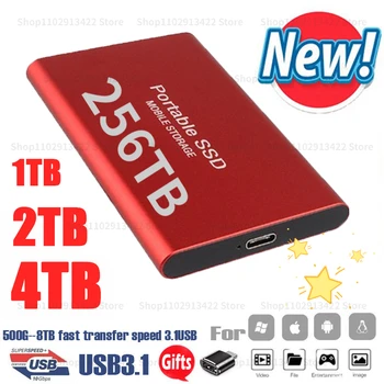 SSD Sata M. 2 Mobilo Ārējo Cieto Disku Pārnēsājamu USB 3.1 Typc-C 1 TB 2 TB 4TB Cieto Disku Klēpjdatoriem Darbvirsmas PS4