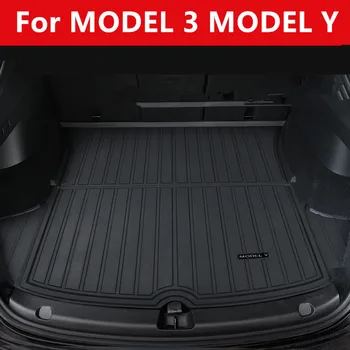 Lai MODELIS 3 MODELIS Y Automašīnas bagāžnieka paklāji, kas pilnībā ieskauj aizmugures bagāžnieka uzglabāšanas paklājiņš, kravas renes stumbra pamatni, Augstas kvalitātes izturīgs auto daļas