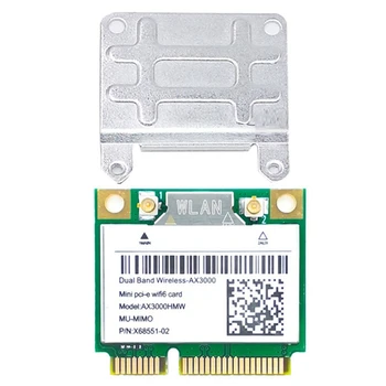 AX3000HMW 2974Mbps Wifi 6 Bezvadu Mini PCI-E Wifi Karti AX3000 Bluetooth 5.1 802.11 Ax/Ac 2,4 Ghz/5 ghz Adapteri