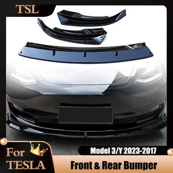 Tesla Bufera Aizsargs Modelis Y 2023 Piederumi Priekšā, Aizmugurē Lūpu Spoilers Modelis 3 Aizsargiem 2022 Auto Daļas