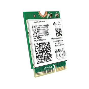 Intel AX411 WiFi Karte+Antena WiFi 6E CNVio2 BT 5.3 Tri-Band 5374Mbps Tīkla Adapteri Portatīvo DATORU/gab Win10/11-64Bit