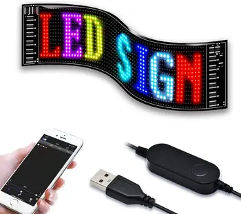 Bluetooth Kontrolē Taksometru Zīme LED Matricas Pikseļu Panelis Bezvadu Programmējams Elastīgs LED Ritināšanu Auto/Uber Zīme Reklāma