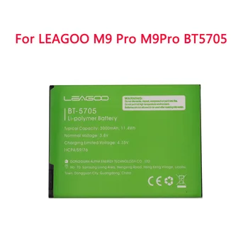Augstas Kvalitātes Sākotnējā BT-5705 3000mAh Akumulatoru LEAGOO M9 Pro M9Pro BT5705 BT-5705 Mobilo Tālruni, Smart Daļas Bateria Batterie