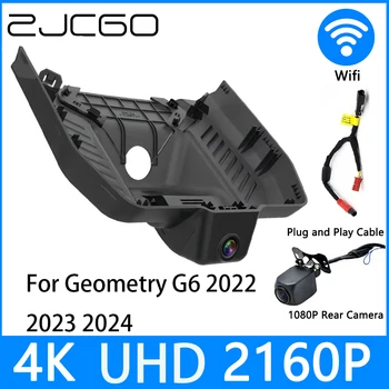ZJCGO Dash Cam 4K UHD 2160P Auto Video Reģistratoru DVR Nakts Redzamības Autostāvvieta Ģeometrija G6 2022 2023 2024