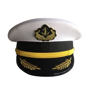 Kapteiņa Cepure Vīrietis, Jūrnieks, Jūras Apkalpes Vāciņš Balts Navy Cepuri a Sailor ' s Cap Skatuves Sniegumu Cepure