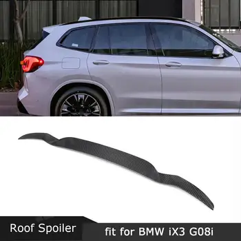 BMW iX3 G08i 2022 Sausā Oglekļa Šķiedras Aizmugures Jumta Spoileris Bagāžnieka Vidū Spārniem FRP Apdare Piederumi Divu veidu Auto Spoilers