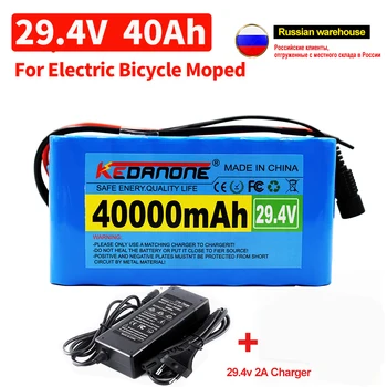 24V 40Ah 7S3P 18650 Li-ion Akumulators Pack 29.4 V 30000mAh Elektrisko Velosipēdu, Mopēdu /Elektriskās/Litija Jonu Akumulators+ 2A Lādētāju