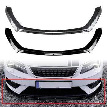 Automašīnas Priekšējā Bufera Spoileris Lūpa Sadalītāja Ķermeņa Komplekts Seat Leon MK3.5 Standarta Versija 2017 2018 2019 2020 Spīdīgi Melna/Ar Oglekļa Šķiedras