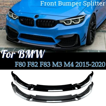 BMW 3 Sērijas M3 F80 4 Sērijas M4 F82 F83 2015-2020 Spīdīgi Melnu Priekšējo Buferi Lūpu Spoilers Sadalītāja Difuzoru Ķermeņa Komplekti Meklēšana