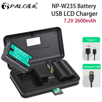 PALO NP-W235 NP W235 Uzlādējams Akumulators ar lādētāju gadījumā, Par Fujifilm Fuji X-T4,GFX 100S,X-T5,X-H2,GFX 50S II Kameru Baterijas