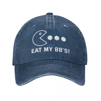 Ēst Manu BB ir Beisbola Cepurītes Retro Noskumuši Džinsa Snapback Cepure Unisex Stilā Āra Treniņiem Regulējams Fit Cepures, Cepurīte