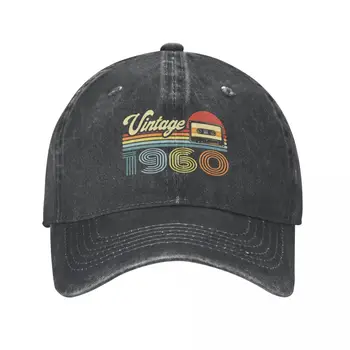 Vintage 1960 Limited Edition Unisex Stilā Beisbola Cepure Noskumuši Džinsa Mazgā Cepures Klp Darbības Regulēšana Fit Snapback Cepure
