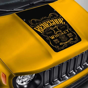 Par Kapuci Decal Jeep Renegade - Viskijs Label #1 Blackout Uzlīme