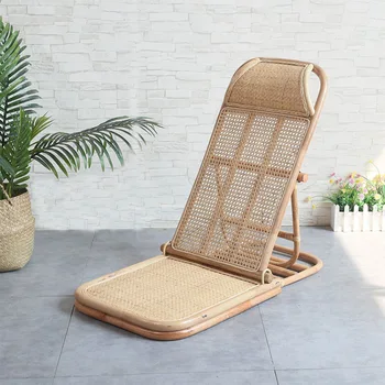 Salokāma Japāņu Radošo Rotangpalmas Tatami Krēslu Guļamistaba, Balkons Dzīvojamā Istabā Grīdas Atpūtas Krēsls Āra Krēslu Pludmales Krēsls