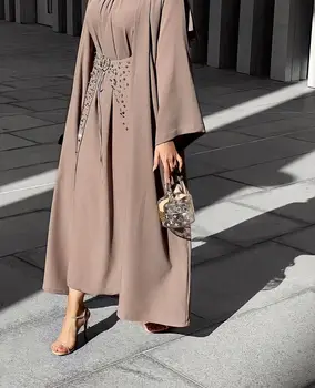 2023 Āfrikas Abayas Sievietēm, turku Kleitas 3pcs/4gab Musulmaņu Komplekti Kleita, Hijab Atvērt Abaya Dubaija Islāmu Apģērbu Musulman Khimar