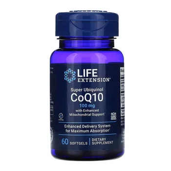 Super Ubiquinol CoQ10 100 Mg Ar Pastiprinātu Mitohondriju Atbalsts 60 Softgels Bezmaksas piegāde