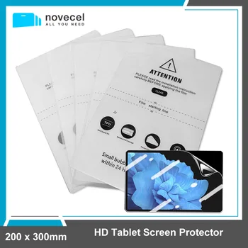 NOVECEL 20pcs A4 Tabletes TPU Hidrogelu Loksnes Universālā Izmēra aizsargplēvi iPad Elastīgu Ekrāna Aizsargs, Filmas Cuttable