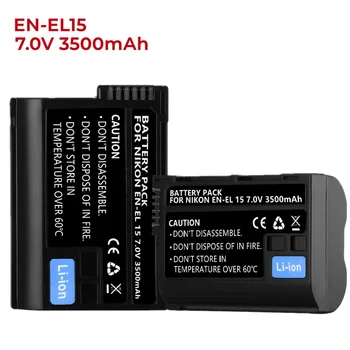 Daudz de 1 à 5 Akumulatori EN-EL15 7.0 V 3500mAh pour appareils foto reflekss numériques Nikon D850,D7500,1 V1,D500,D600,D610,D750,D80
