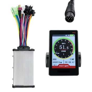 M6T Elektrisko Velosipēdu LCD Displeja Mērītājs+36V 350W Sine Vilnis Kontrolieris Krāsu Ekrāns Universālā E-Velosipēds E Scooter Daļas (6PIN)