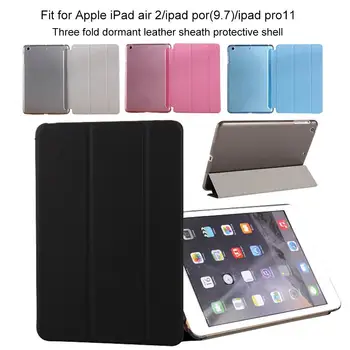 Magnētiskā 3 Reizes Tablete Gadījumā Segt Mākslīgās Ādas Tablete seguma iPad Por 9.7/Air 2/Pro 11inch Tablete Aizsardzības Gadījumā