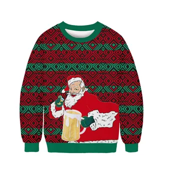 Neglīts Ziemassvētku Džemperi Smieklīgi Džemperi 3D Smieklīgi Izdrukāt Brīvdienu Puse Xmas sporta Krekls par Personas Dzimšanas dienu, Ziemassvētki Krekls 2022