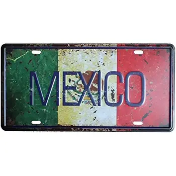 Meksika Auto Auto Frāzi Metāla Licences Plāksnes Vintage Mājas Dekoru Bārs, Krogs, Kafejnīca SKĀRDA Zīme, metāla, sienu dekors, istabas dekori vintage dekori