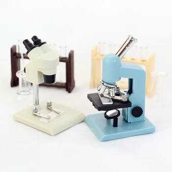 1gb 1:12 leļļu Namiņš Miniatūras Mikroskopijas Laboratoriju Aprīkojumu, Spēlēt Māja Mini Modeli Eksperimentālās Skatuves Dekori, Rotaļlietas